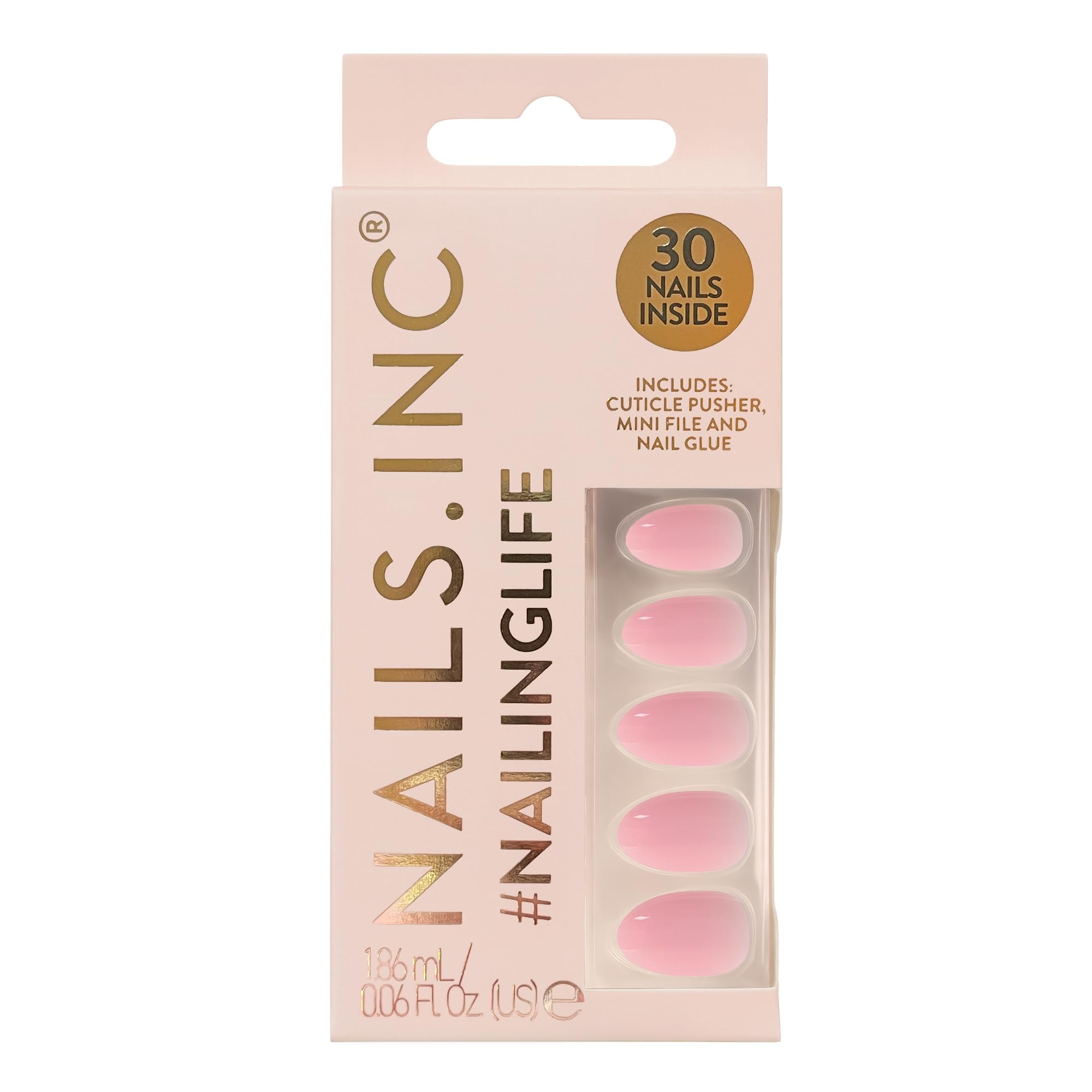 Nails.INC Totally Taylor Classic Pink Press-On Nails – Image 2