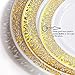WDF Gold 150PCS Assorted Plates Set Fall Plastic Plates Include 75 Dinner/Salad Plates & 25 Mini Forks for Thanksgiving