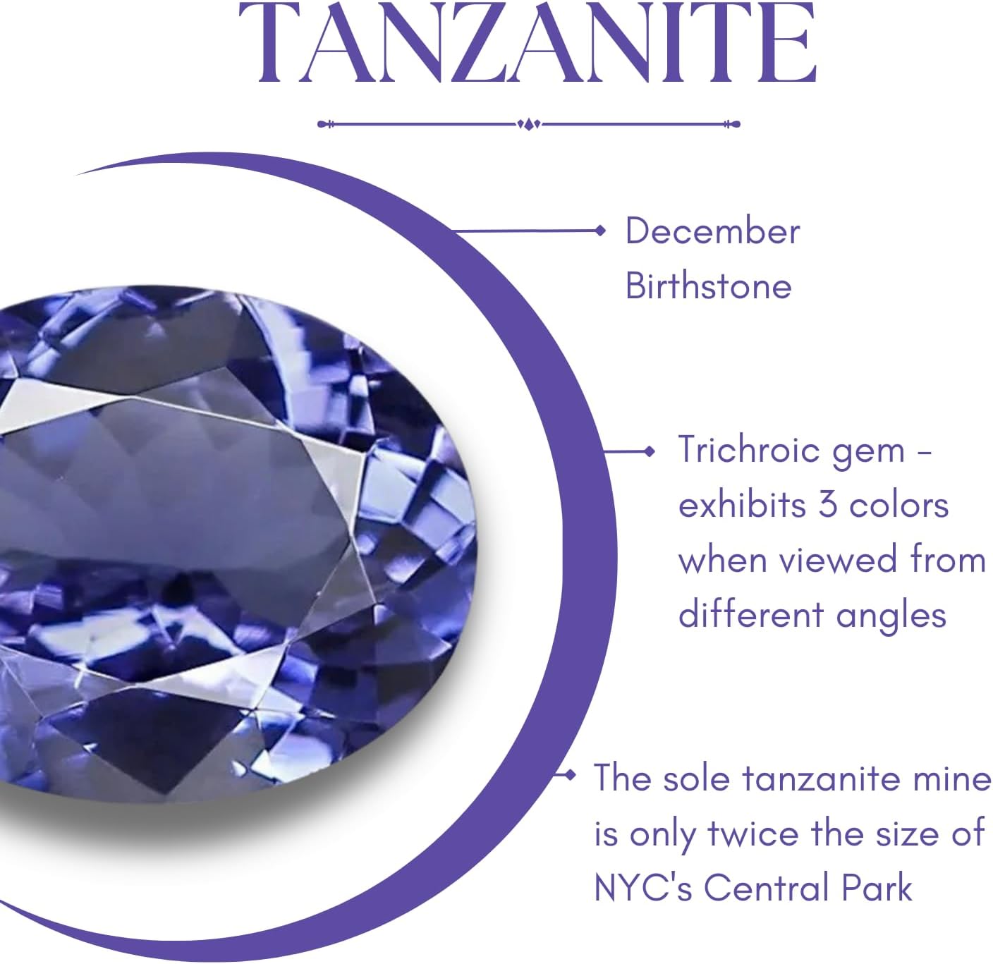 1 ct Genuine Tanzanite 3 Stone Ring | 925 Sterling Silver | Gemstone Rings for Women, Gemstone Jewelry for Women | Hidden Gems Jewelry | Size 5-10 - Image 6