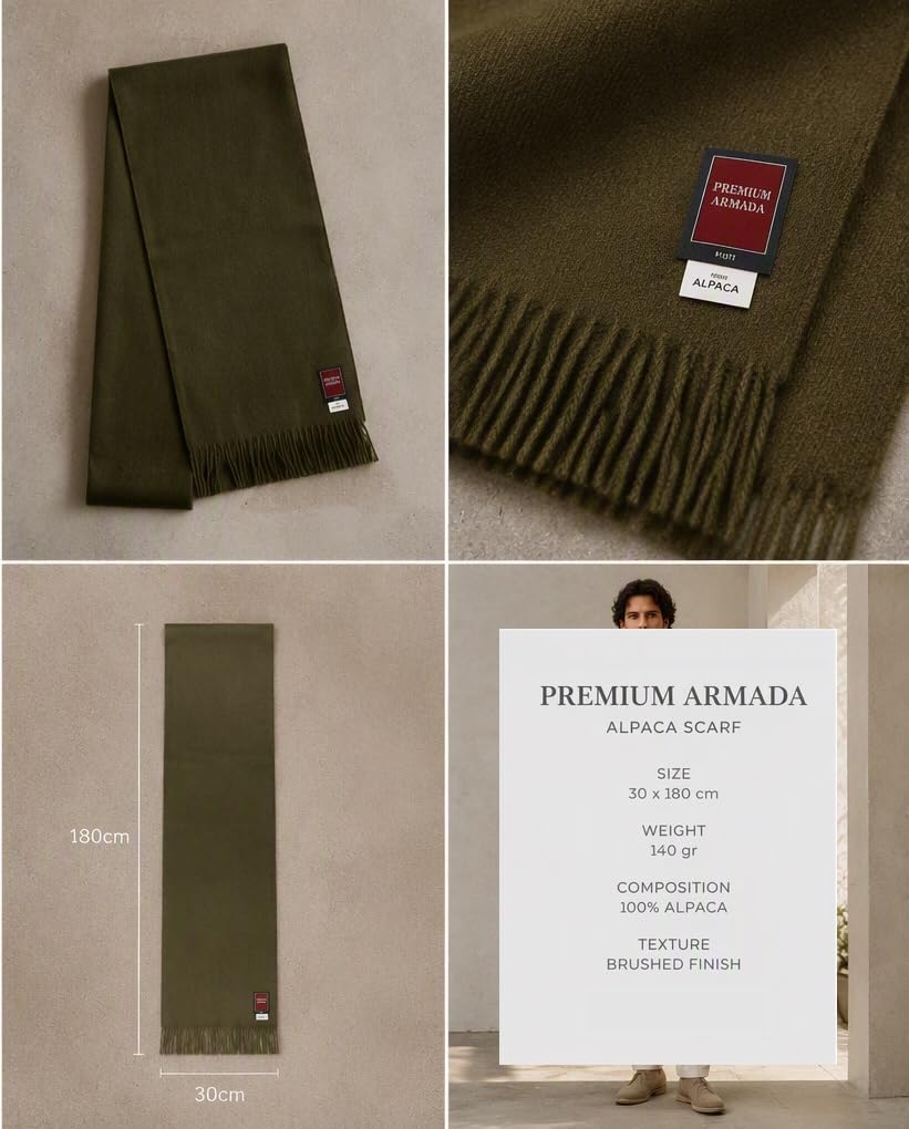 Purer Wollschal aus 100% Wolle Alpaka, eleganter Winterschal, Wollschal aus feiner 100% Alpaka Wolle, weich, warm, pures elegantes Naturhaar unisex, natur