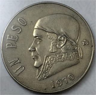 1971 M CLASSIC HALF CENTURY OLD MEXICO PESO COINS w FATHER of COUNTRY (MORELLOS) MULTIPLES WILL HAVE DIFF DATES (1970's) 1 Peso Seller Uncirculated