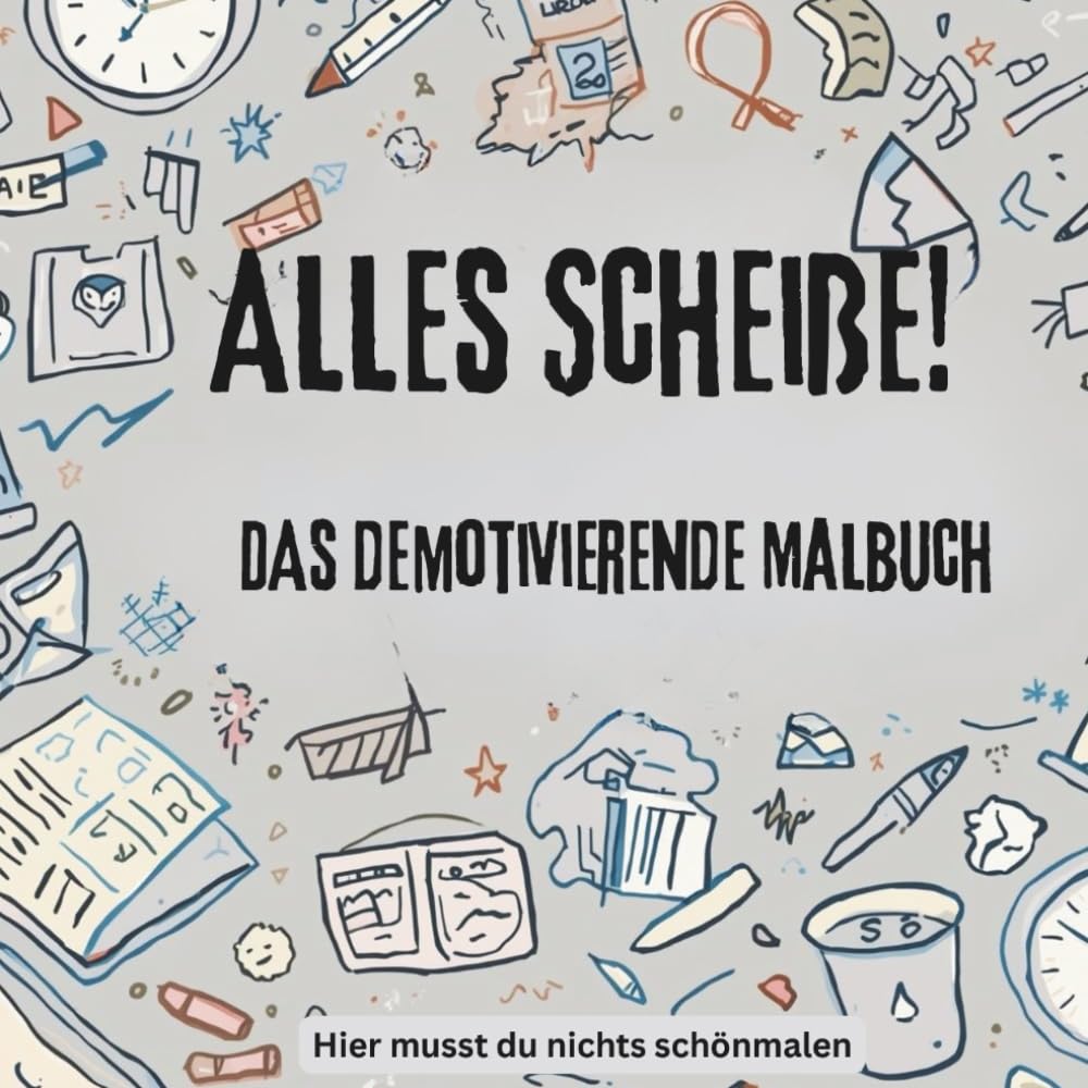 Alles Scheiße! Das demotivierende Malbuch: Hier musst du nichts schönmalen