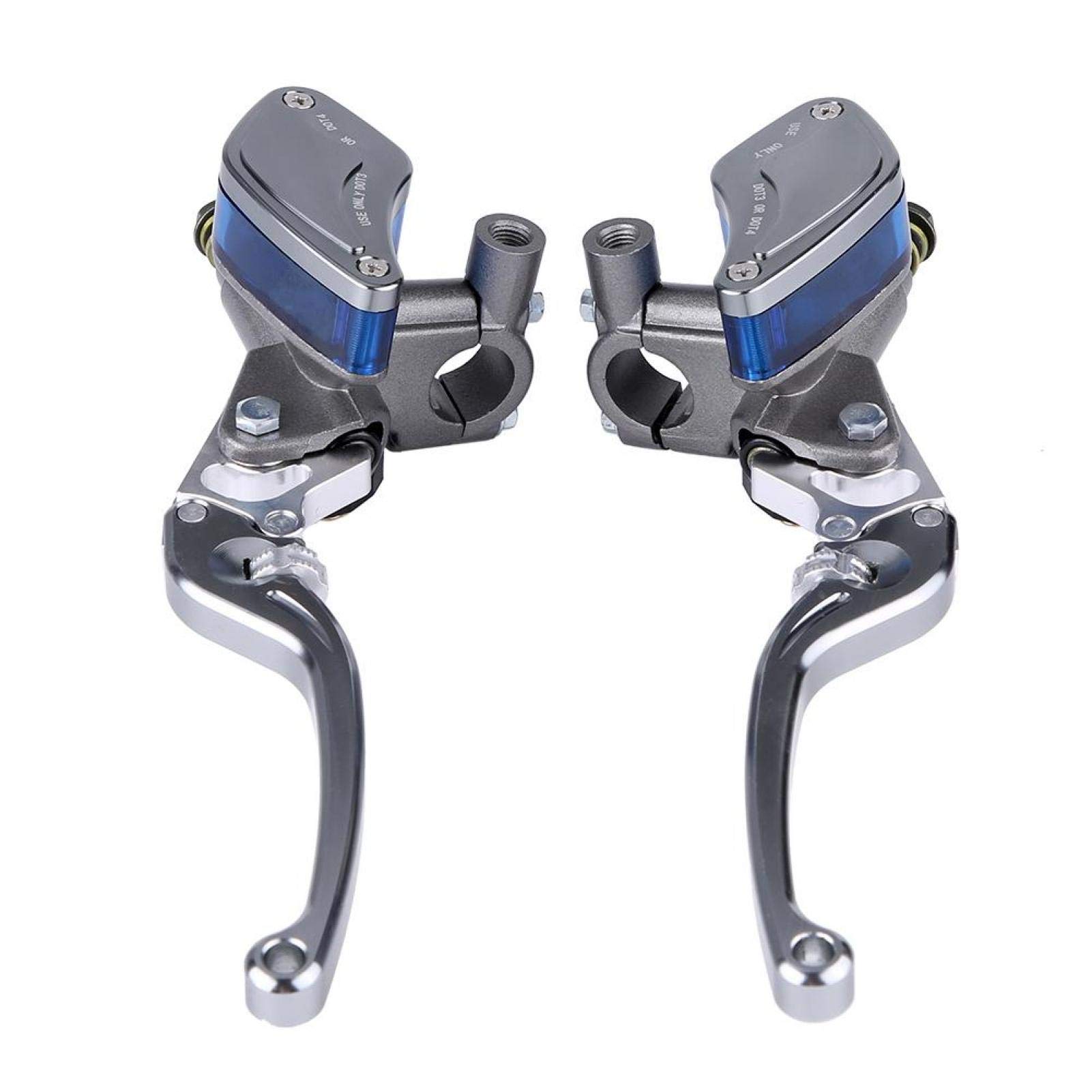 KIMIS Coppia di 22mm CNC Moto Pompa Freno Idraulico Leva Cilindro Maestro Frizione Regolabile(Colore Titanio)