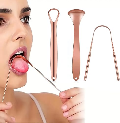 Raspador de lengua con estuche de viaje tratamiento de mal aliento para adultos y niños limpiador de lengua de acero inoxidable para cuidado bucal