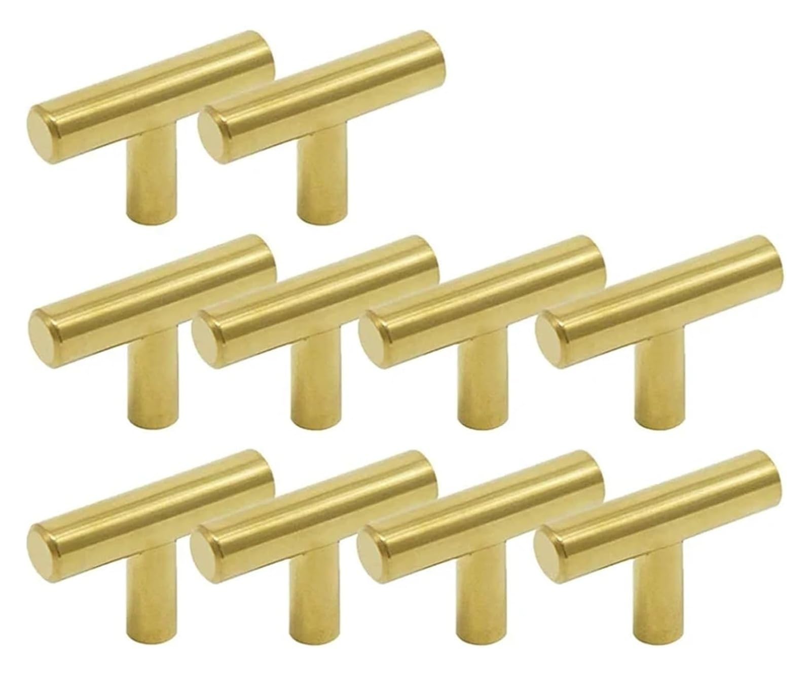 Gkirqvpe One Color Cabinet Knobs, Pack Of 10 Gold Single-Hole Drawer Handles With Screws For Cabinet Wardrobe Dresser