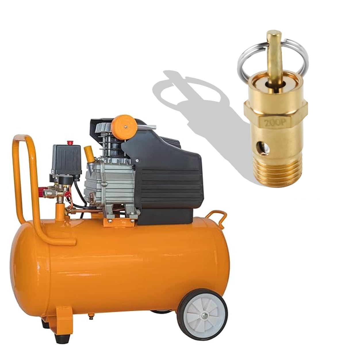 1/4" BSP Zawór bezpieczeństwa 145PSI 10BAR Mosiężny zawór bezpieczeństwa sprężarki powietrza 12,5 mm 2-drożny zawór zwrotny do przemysłowych systemów pneumatycznych