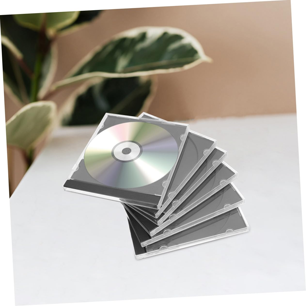 10 pezzi Custodie Trasparenti per CD Dvd in Plastica da Protezione Sicura per Dischi Contenitori Versatili per e Scuola Design Chiaro per Facile