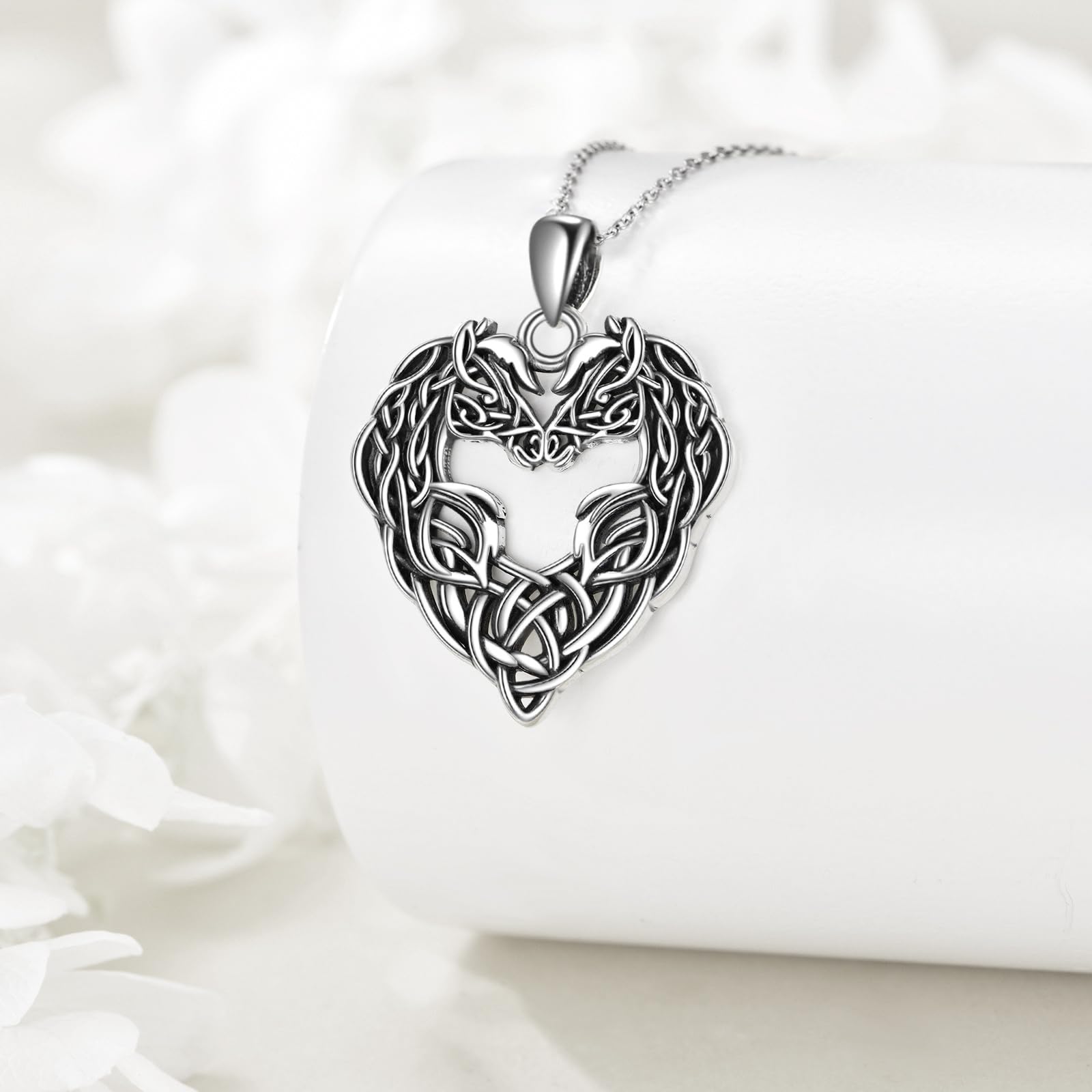 ONEFINITY Panda/Meeresschildkröte/Katze/Eule/Pferd/Waschbär/Fuchs Halskette Tier Anhänger Niedliche Tier Schmuck Geschenke für Frauen