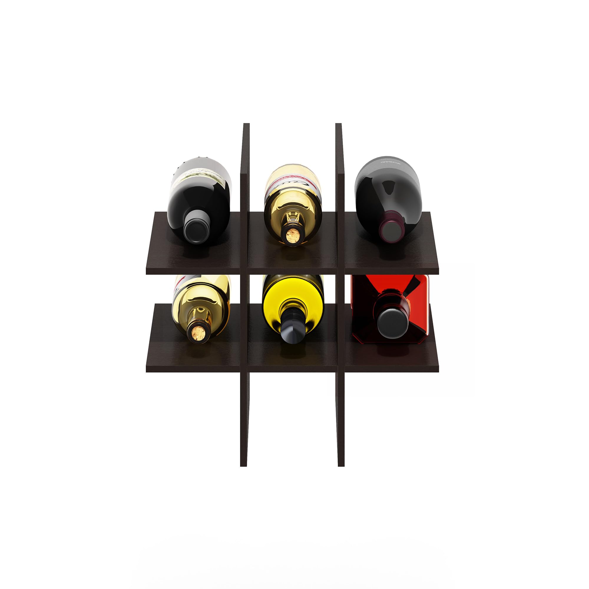 Furinno CUBICLE Inserto Per Cubo, Organizzatore A 9 Scomparti, Compatibile Con Cubi Extra Spessi, Per Organizzazione E Contenimento, Rovere Scuro (Non Adatto Alle Scaffalature IKEA Kallax)