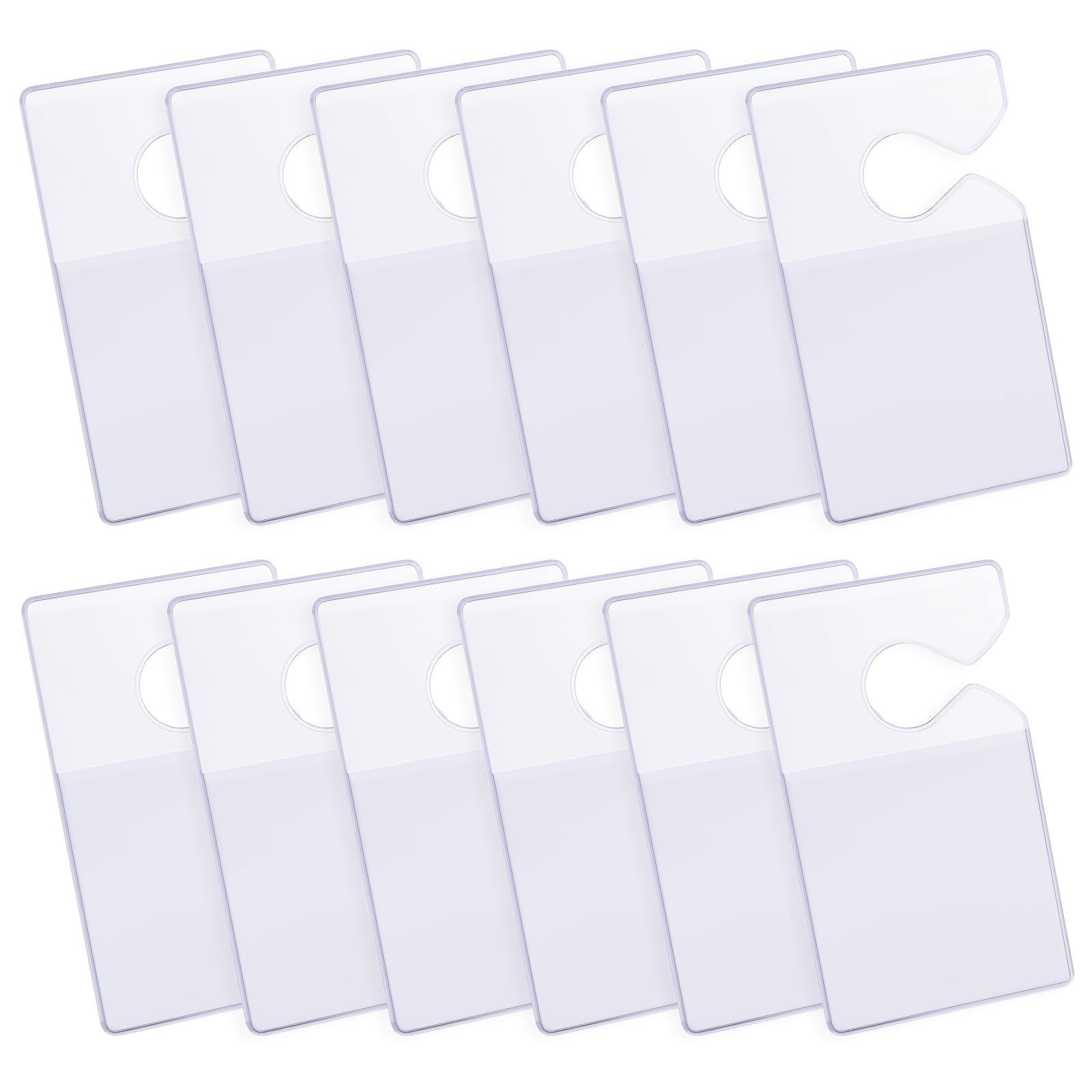 Clear Parking Permit Holder, 3 x 5 inch Car Vertical Parking Lot Pass Rear View Mirror Hanger for Car Passes, Stickers, Permits
