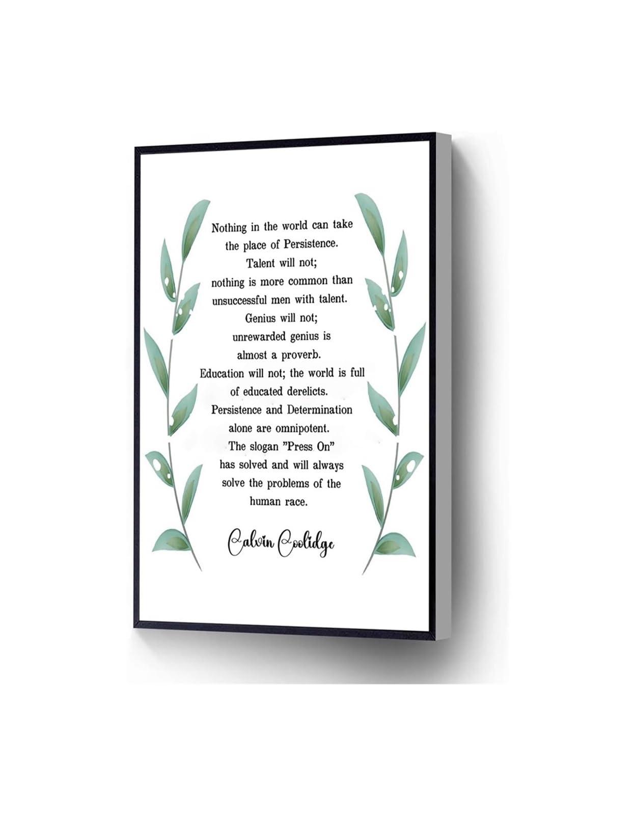 RNUMLIGH Modern Motivational Wall-Art Minimalist Persistence Quote Canvas Print for Office Decor Home Study Inspirational Gift