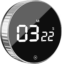 Kitchen Timer, VOLUEX Magnetic Countdown Timer, Volume Adjustable Large LCD Display Digital Timer for Food Cooking, Study, Classroom, Fitness, One Button Operation for Kids, Adults and Elderly