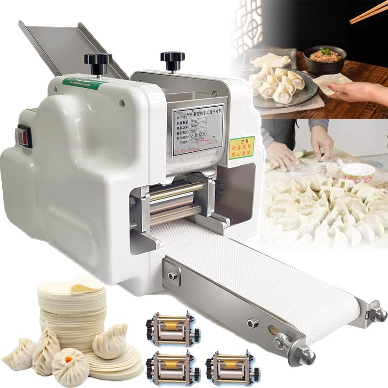 Máquina Para Hacer Wonton Con Piel Para Empanadillas Automática Comercial De 8Cm + Máquina Eléctrica Para Hacer Pasta De 3Mm, Herramienta Procesar Masa Empanadillas Y Wonton,A-3-mold