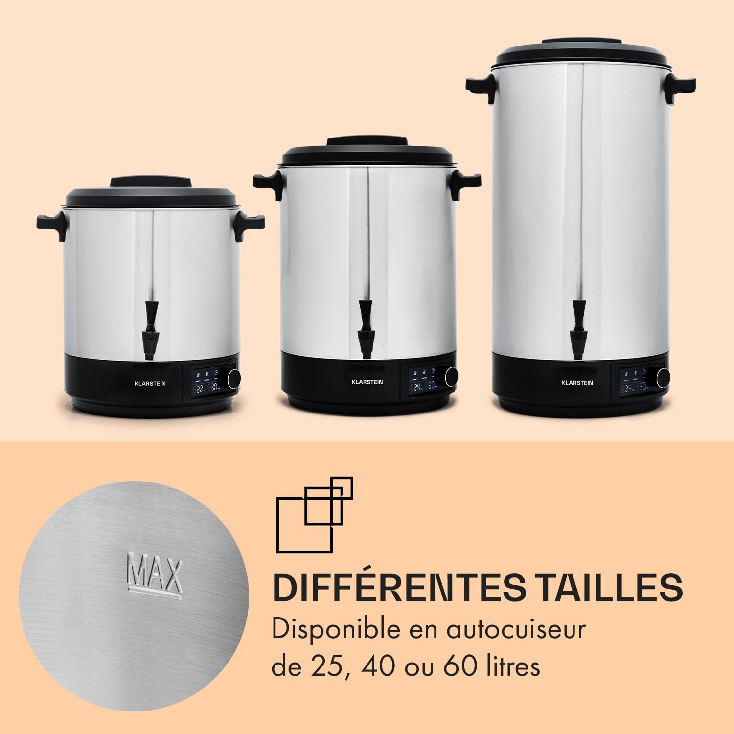 Klarstein Distributeur Eau Chaude à Ebullition Rapide, Distributeur Boisson Chaude de Cuisine, Eau Chaude Instantanée de 60L, Distributeur a Boisson, Distributeurs à Eau en Acier Inoxydable de 2500W