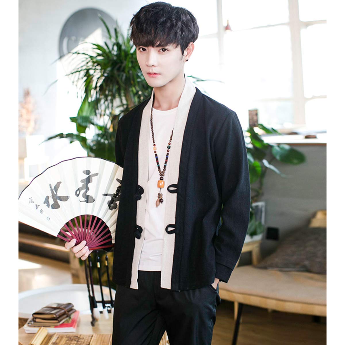 Seidarise Kimono Tradizionale Giapponese Abbigliamento Uomo Cardigan Noragi Giacca Yukata Cappotto Haori