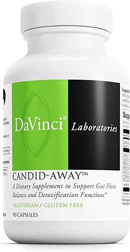 DAVINCI Labs Candid-Away - Apoyo para la salud intestinal digestiva, apoyo del sistema inmunológico con enzimas digestivas, calcio, magnesio y más*