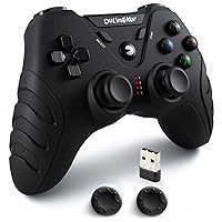 Vista 1 de DuLingKer PC Controller Wireless, PS3 Controllers PC Gamepad with Hall Effect Joysticks and Dual Vibration, 2.4G Wireless Gaming Controller for