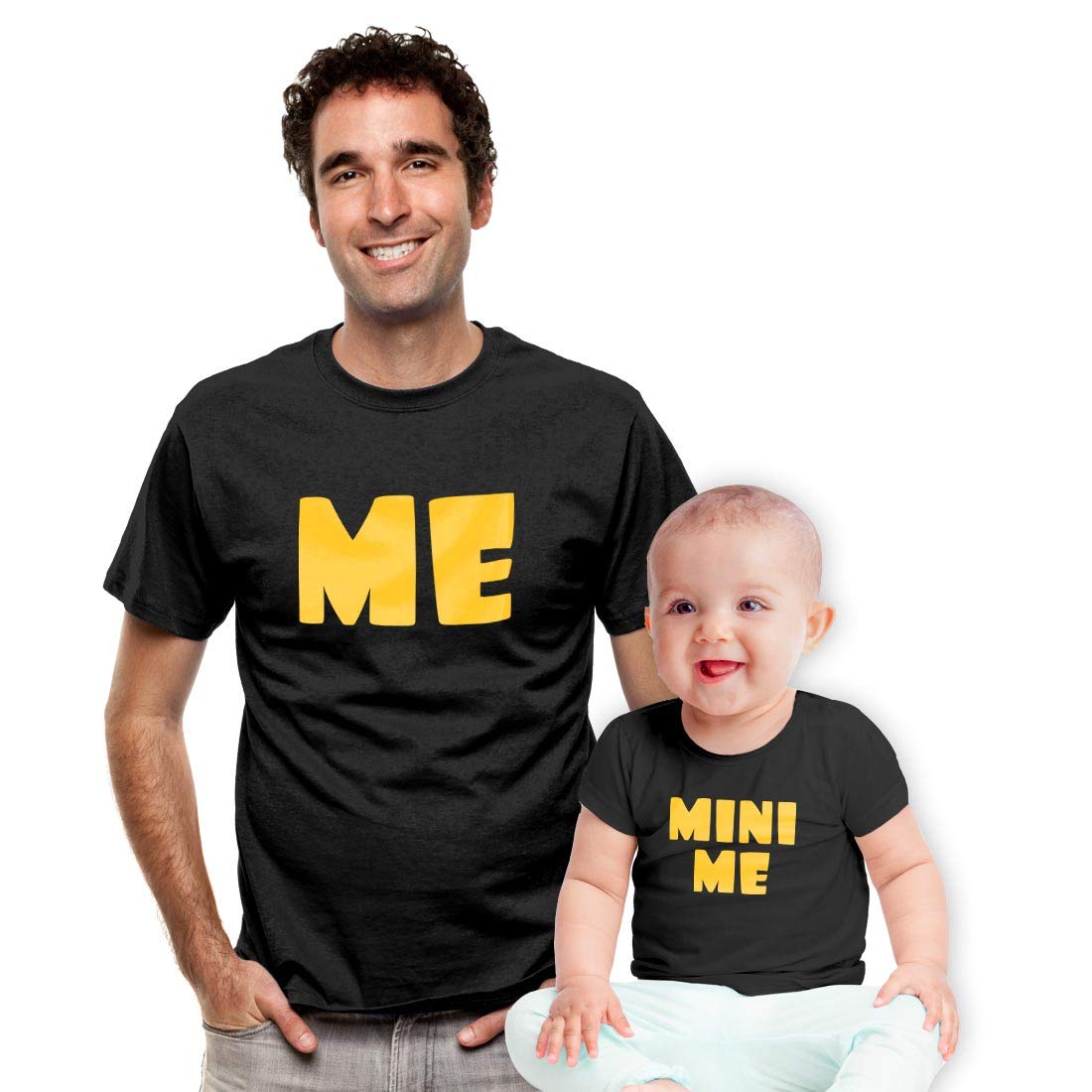 Geschenk Baby und Papa Tshirts - Partner Outfit Me Mini Mini Me