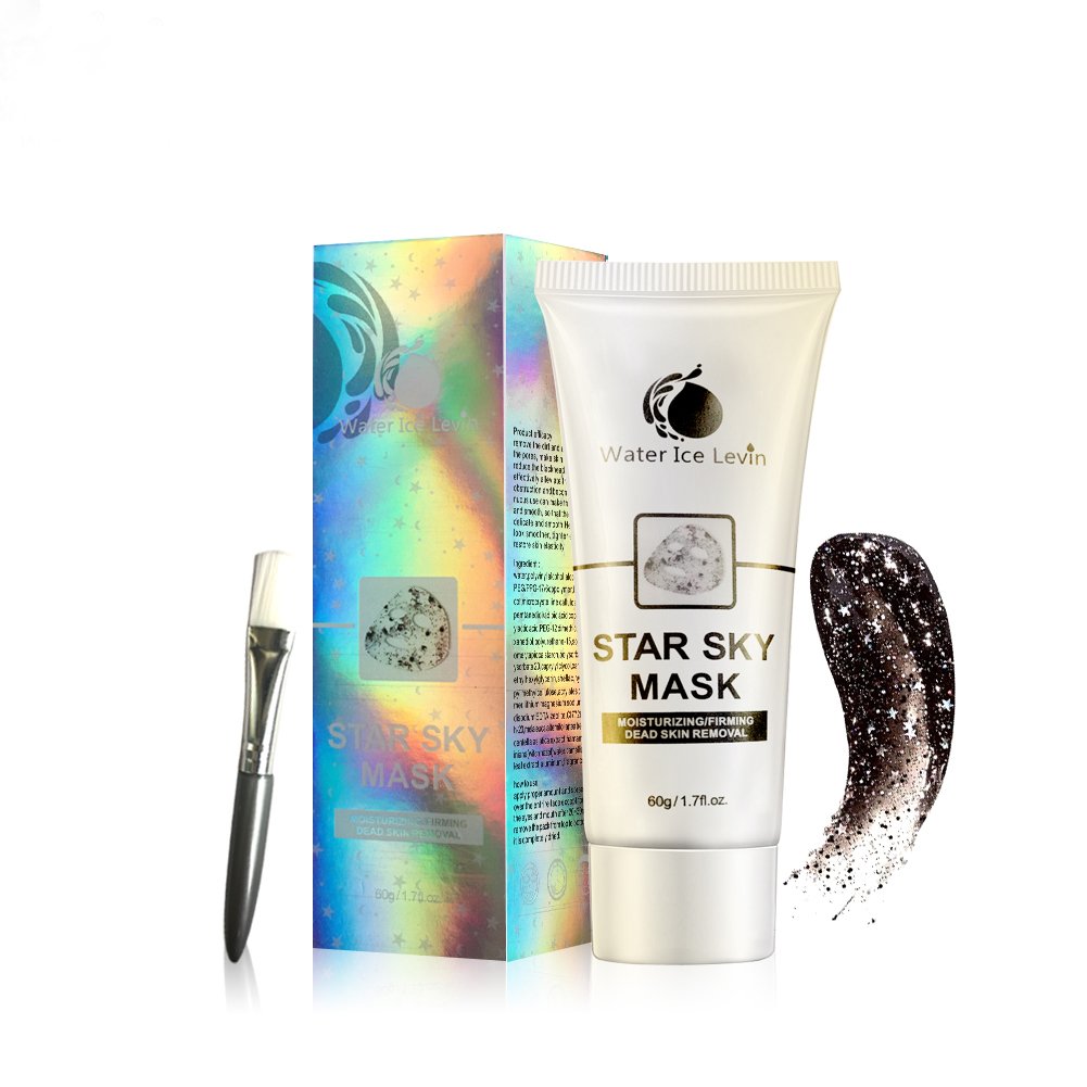 Water Ice Levin Glitter Face Mask Glow Gold Peel off Black Face Mask Moisturizing
