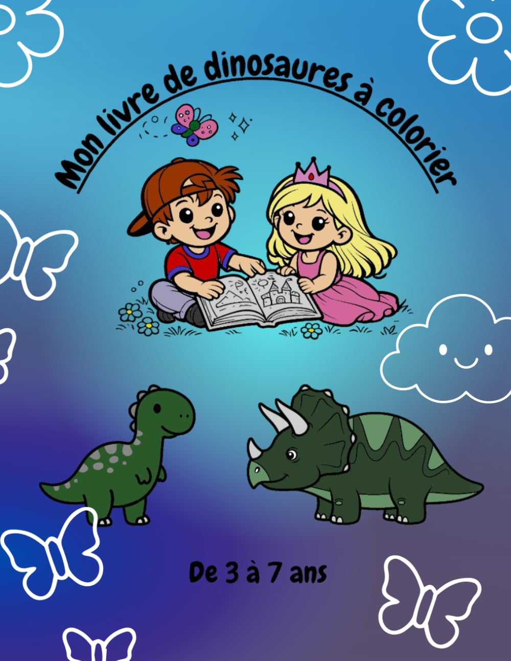 Mon livre de dinosaures à colorier: De 3 à 7 ans