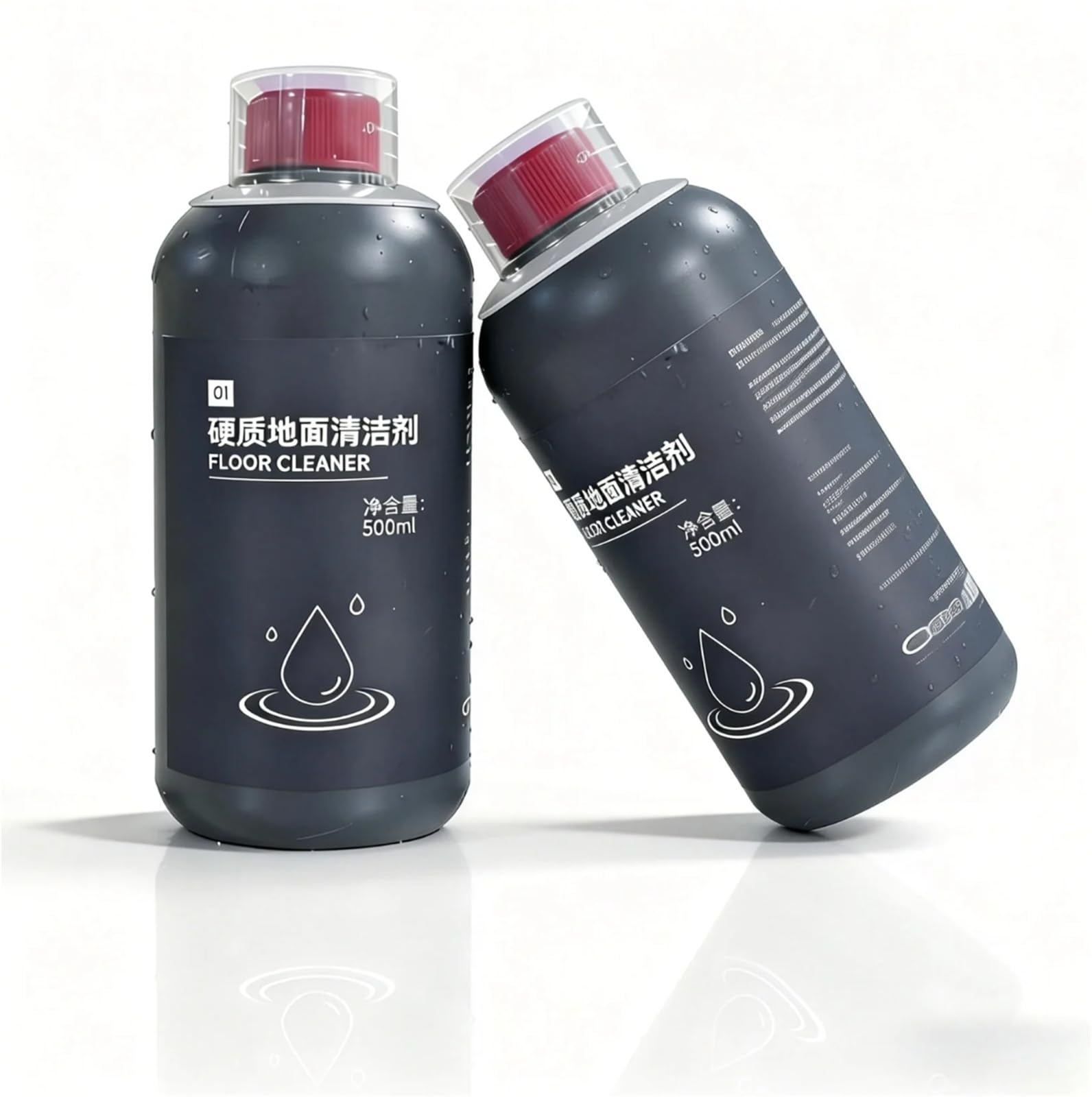 Solución limpiadora for pisos de madera y baldosas, compatible con Dyson Wash G1, fórmula baja en espuma que deja los brillantes sin rayas, 2 botellas 500 ml
