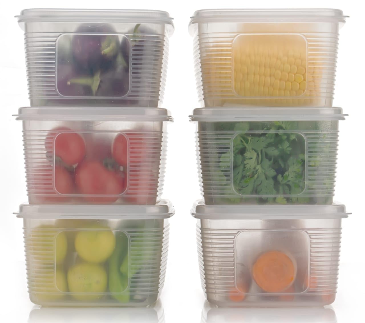 SORATH BPA-Free Plastic Food Storage Containers with Lids Stackable Airtight Boxes for Fridge & Freezer Reusable Organizer Bins for Fruits, Vegetables, Meal Prep & Leftovers (6)-picture-36