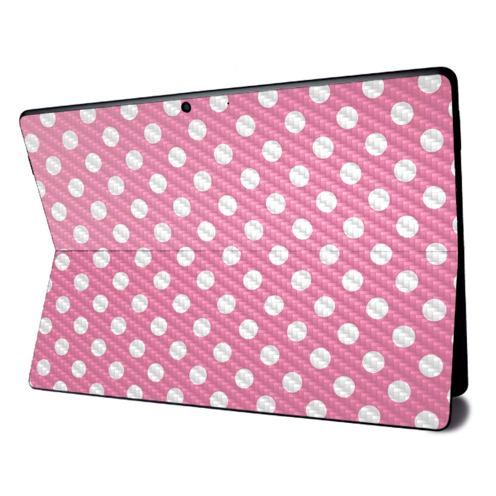 MightySkins Carbon Fiber Skin for Microsoft Surface Pro X - Mini Dots | Textured Carbon Fiber Finish | Easy to Apply, Remove, and Change Styles | Made in The USA