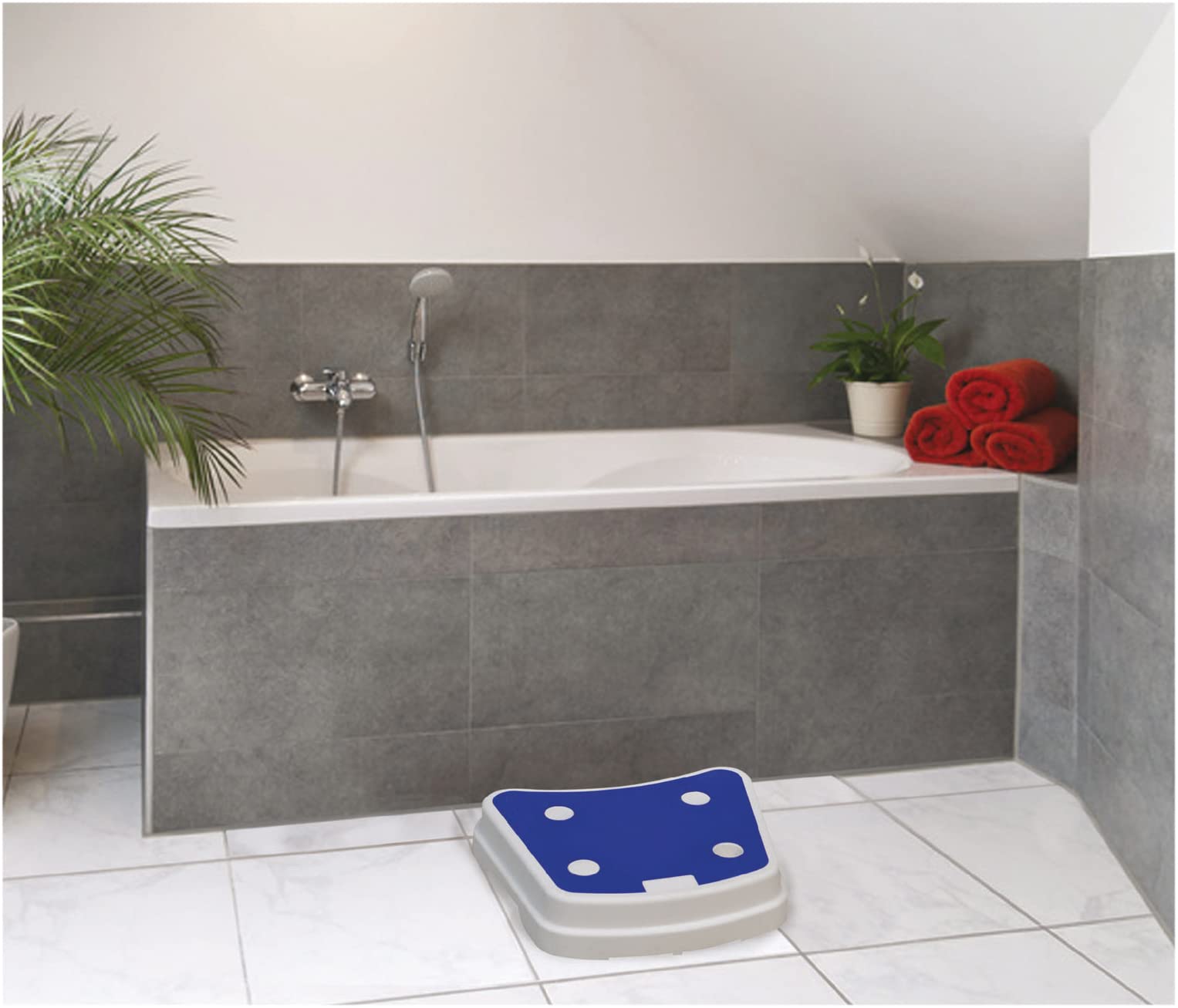 Aidapt VR278D Marche Pied en Plastique pour Salle de Bains