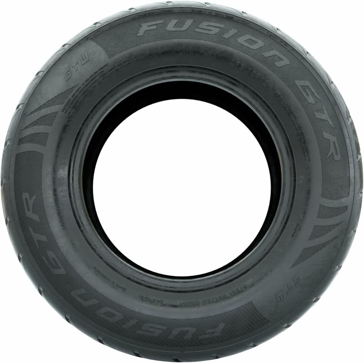 GTW Fusion GTR 23 inch Golf Cart Street Tire | 255/55-R12 | Steel Belted Radial Construction | 4-Ply | Universal Fitment with 12 inch Wheels | Set of 4