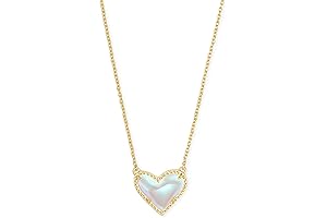 Ari Heart Pendant Necklace in Dichroic Glass