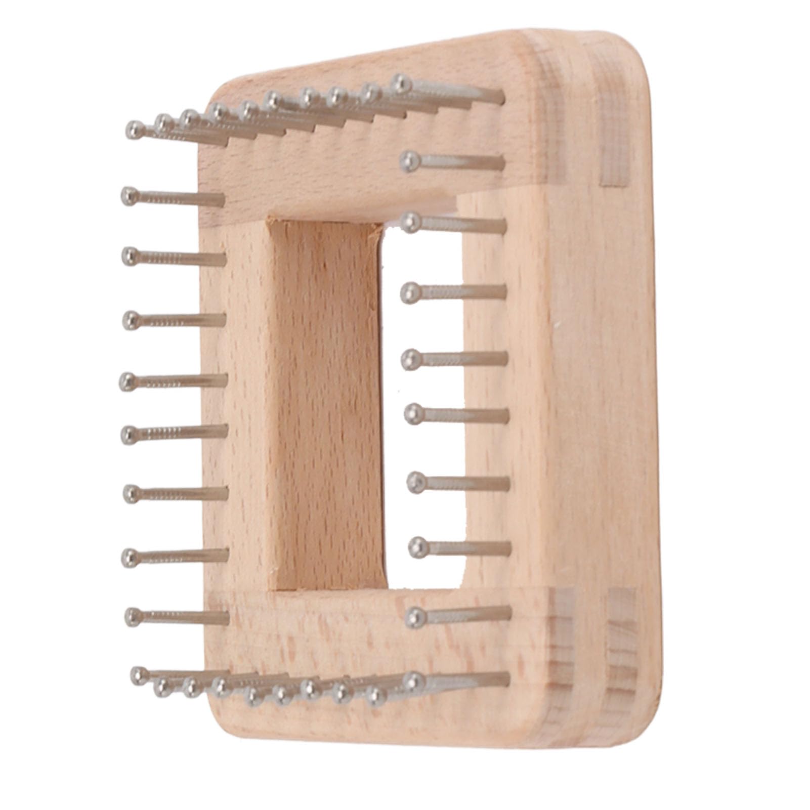 Square Wooden Knitting Board Mini Knitting Machine for Mats, Scarves, Hats, Shawls, and More (S 3 to 5 Persons)