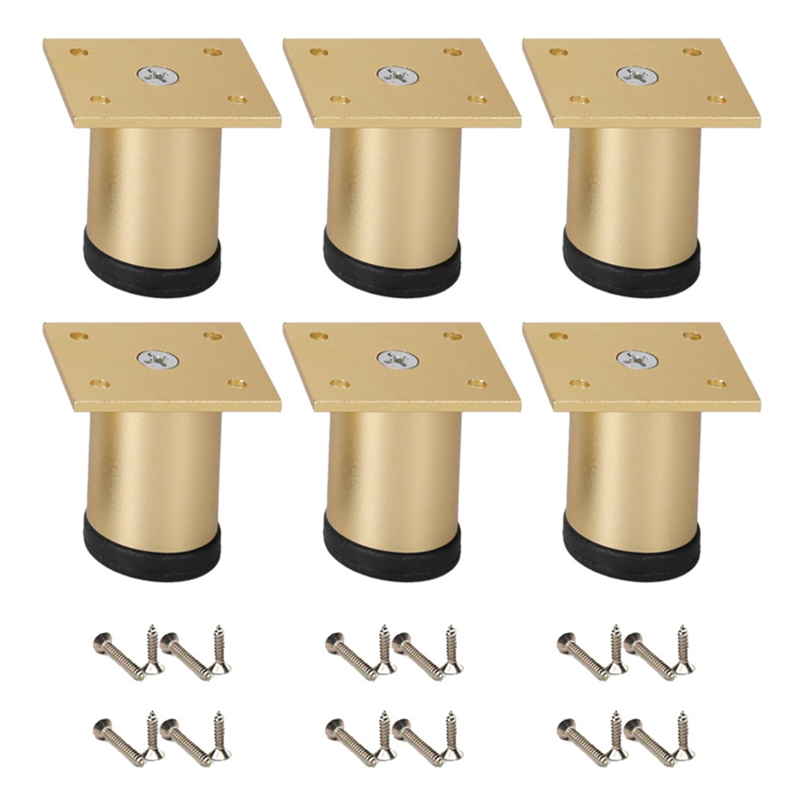 6pcs Adjustable Bed Risers with Antislip Base Load-Bearing Replacement Leg Furniture Leg Extenders for Beds and Tables Simple Bed Feet