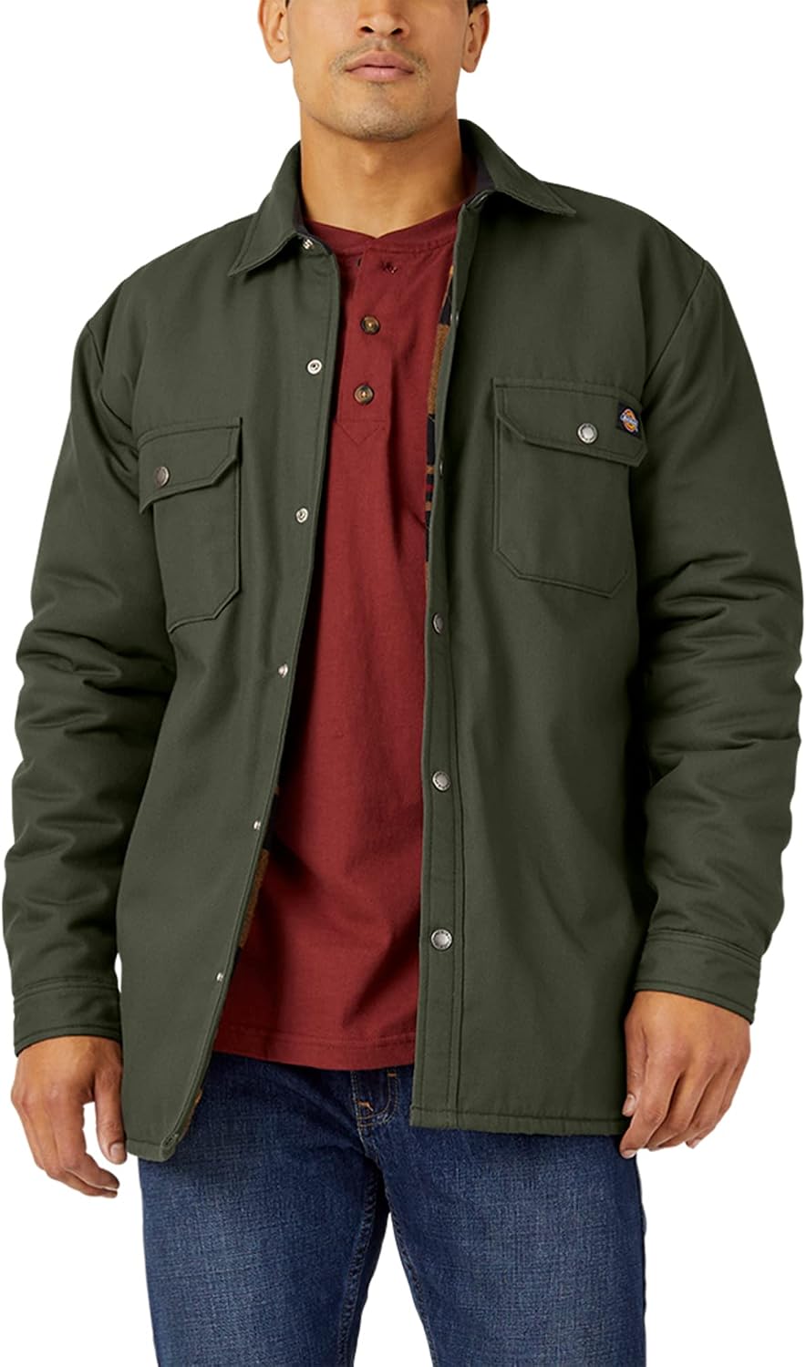 Flannel Lined Duck Shirt Jacket 