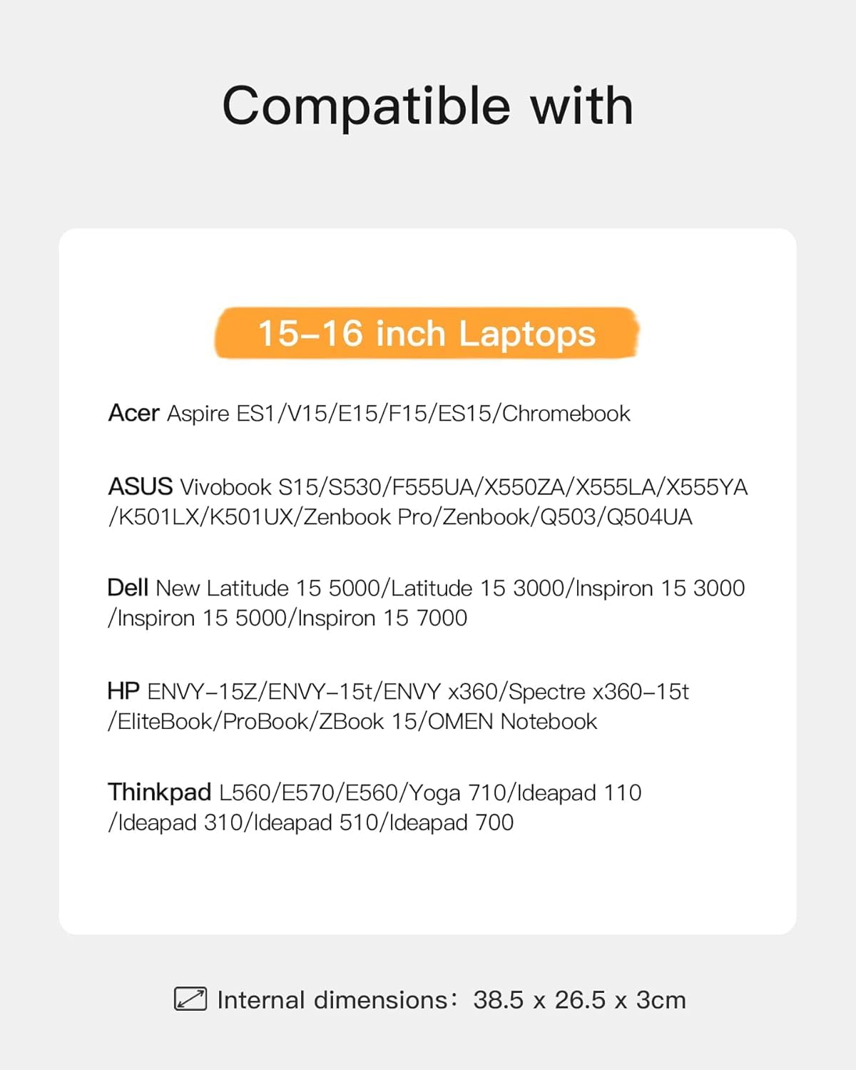 Inateck 360° Protezione Borsa Porta Pc Compatibile con 15-15,6 Pollici Laptop Notebook