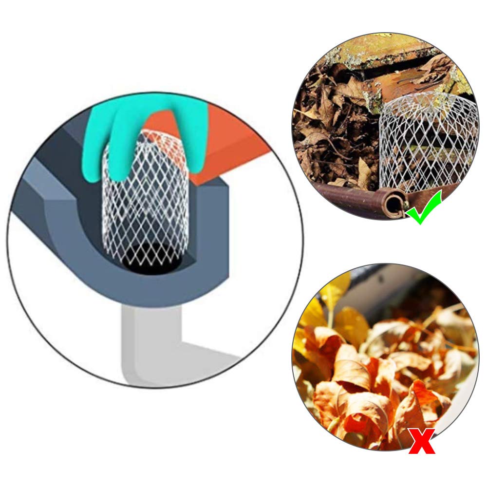 Protezione Per Grondaie In Metallo - 4 Pezzi, 15x8x8 Cm, Anti-Foglie E Dettriti - Foto 8