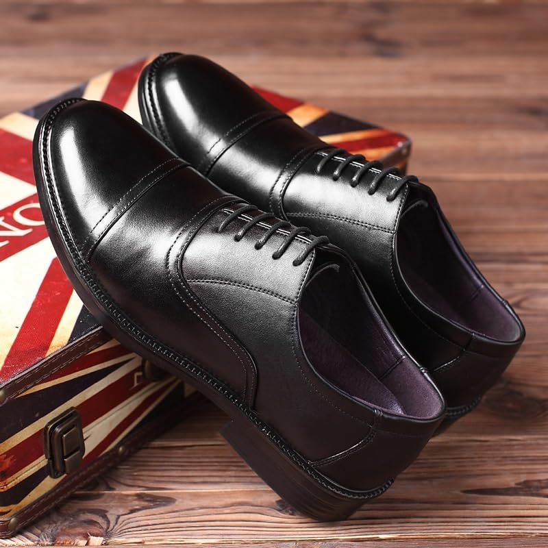 Men's Oxfords Business Dress Shoes Men's Genuine Leather Platform Slip-On Oxfords Formal Business Oxfords High Gloss Weeding Prom Tuxedo Dressy Derby Shoes Formal Pointed Lace Up Casual Business Suit3