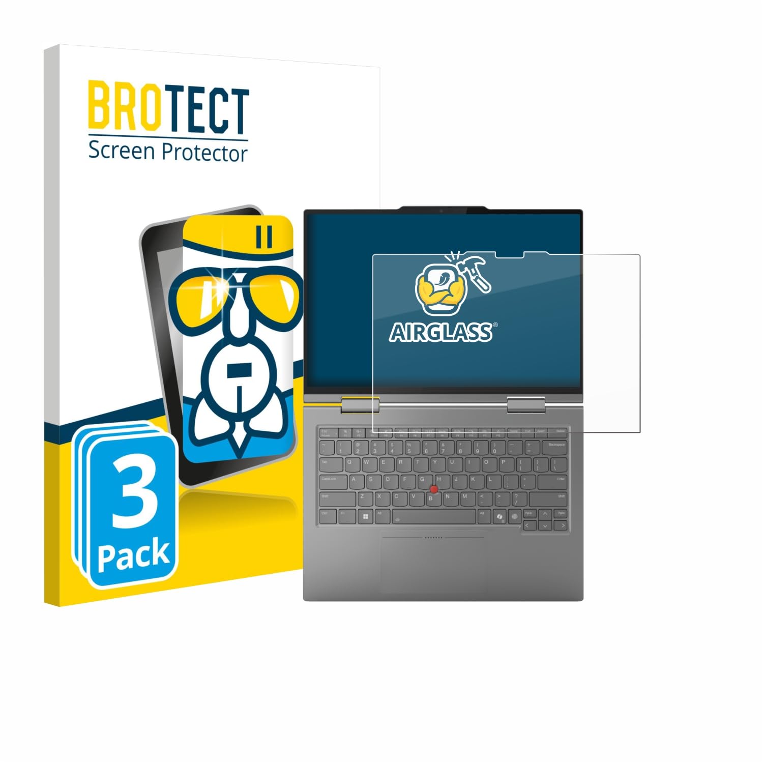 brotect Pellicola Protettiva Vetro per Lenovo ThinkPad X1 2-in-1 Gen 10 Aura Edition Protezione Schermo (3 Pezzi) [Durezza Estrema 9H, Chiaro]