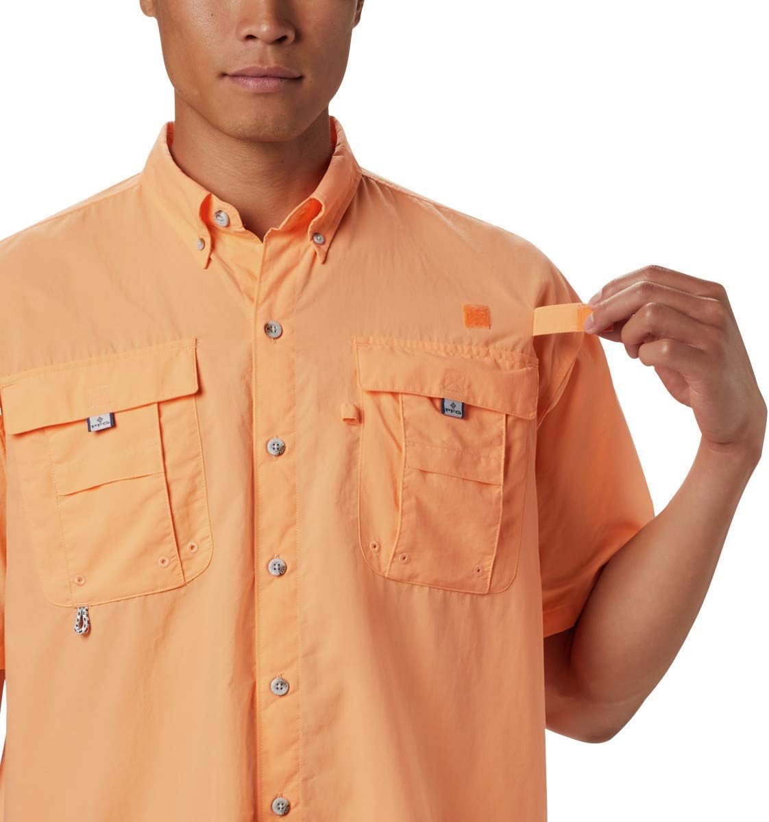 Columbia Men's Bahama II Short Sleeve Shirt 2X Tall Bright Nectar