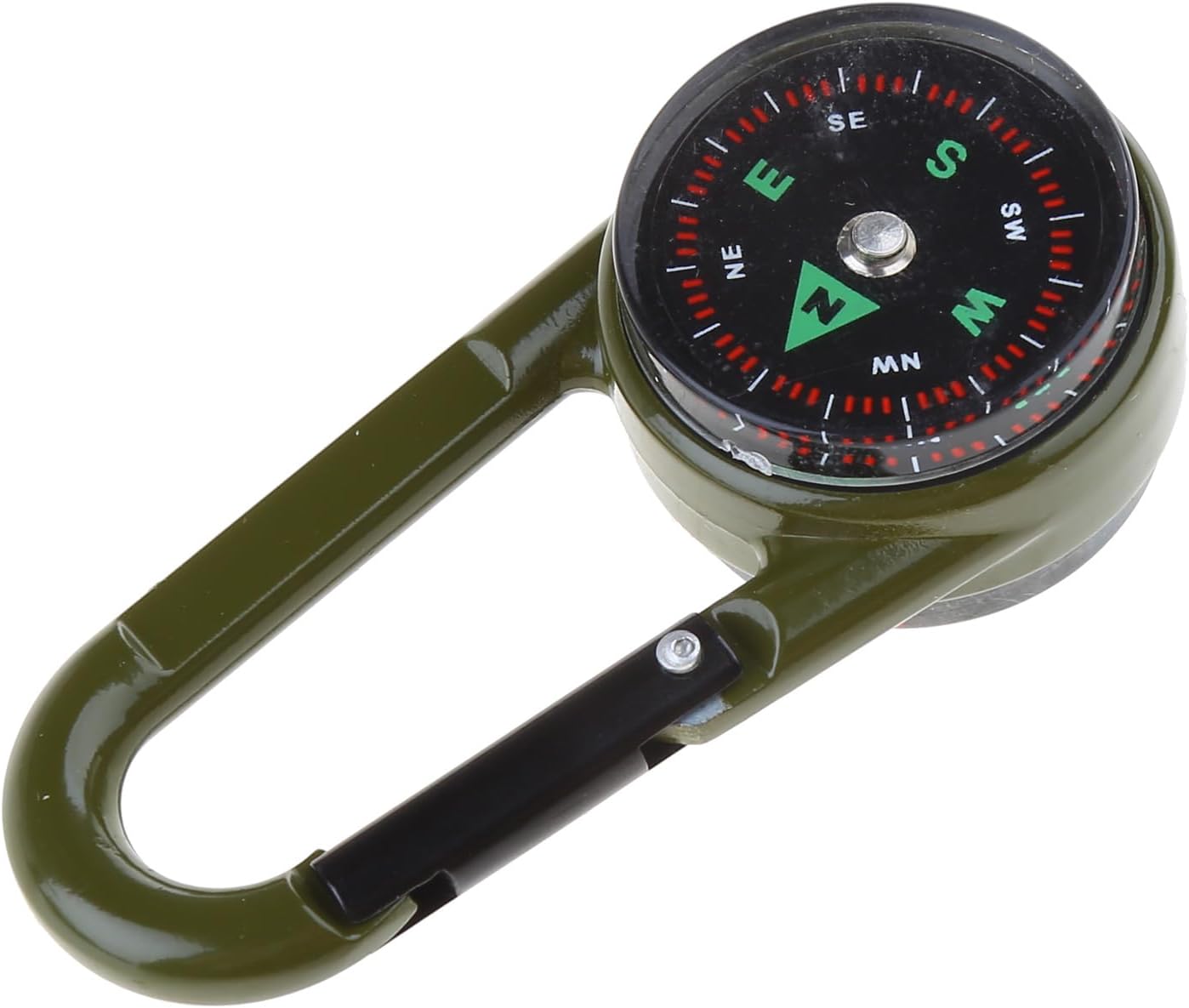 Outdoor Multifunctional Hiking Metal Carabiner Thermometer Keychain