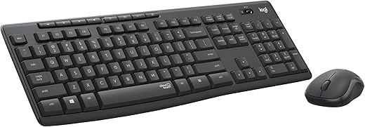 Logitech MK295 Silent Wireless Mouse & Keyboard Combo with SilentTouch Technology, Full Numpad, Advanced Optical Tracking, Lag-Free Wireless, 90%…