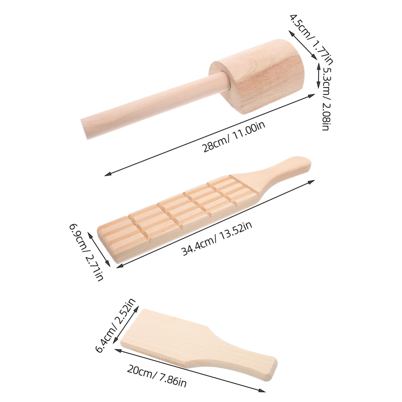 Paleta de Arcilla de Madera para Niños 3 Piezas para Cerámica