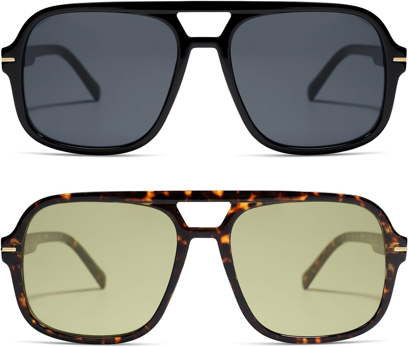 Retro Trendy Square Aviator Sunglasses Womens Mens 70s Classic Vintage Oversized Sun Glasses AR82173