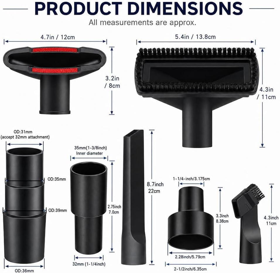 Vacuum Cleaner Accessories For SEBO Airbelt D4 Premium Onyx Canister Vacuum 2022–Pr, Universal Vacuum Attachment Kit, with Flexible Hose, Extension Wands Multi-Adapters, Vacuum Cleaner Accessories image 2