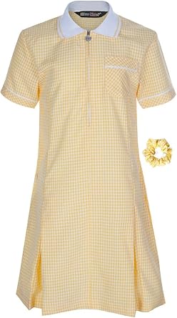 Yellow and white school summer dress Clearance