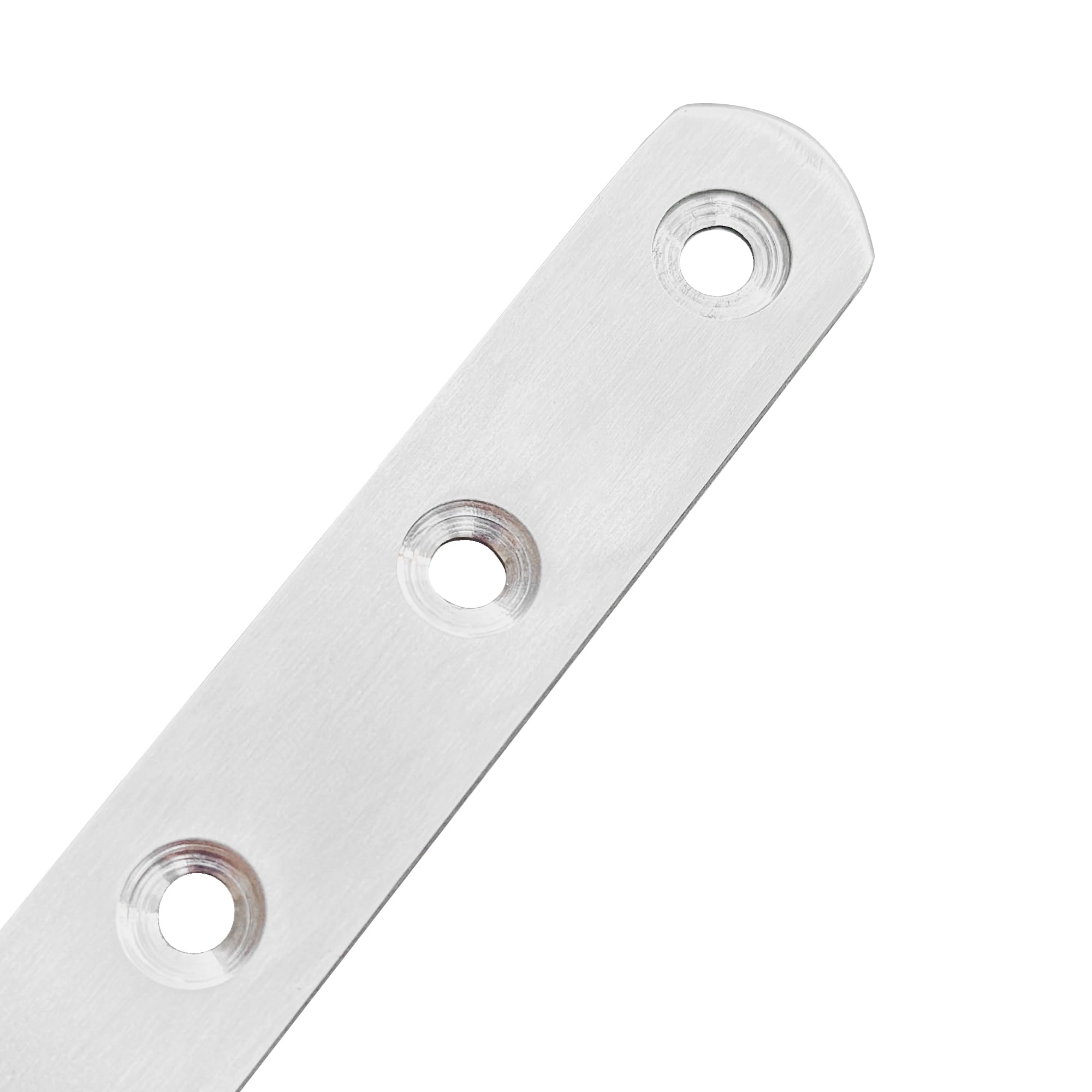 4 PCS Stainless Steel Flat Fixing Mending Brackets with Screws Flat Repair Plates for Furniture, Wood, and Shelves (242mm) - Image 2