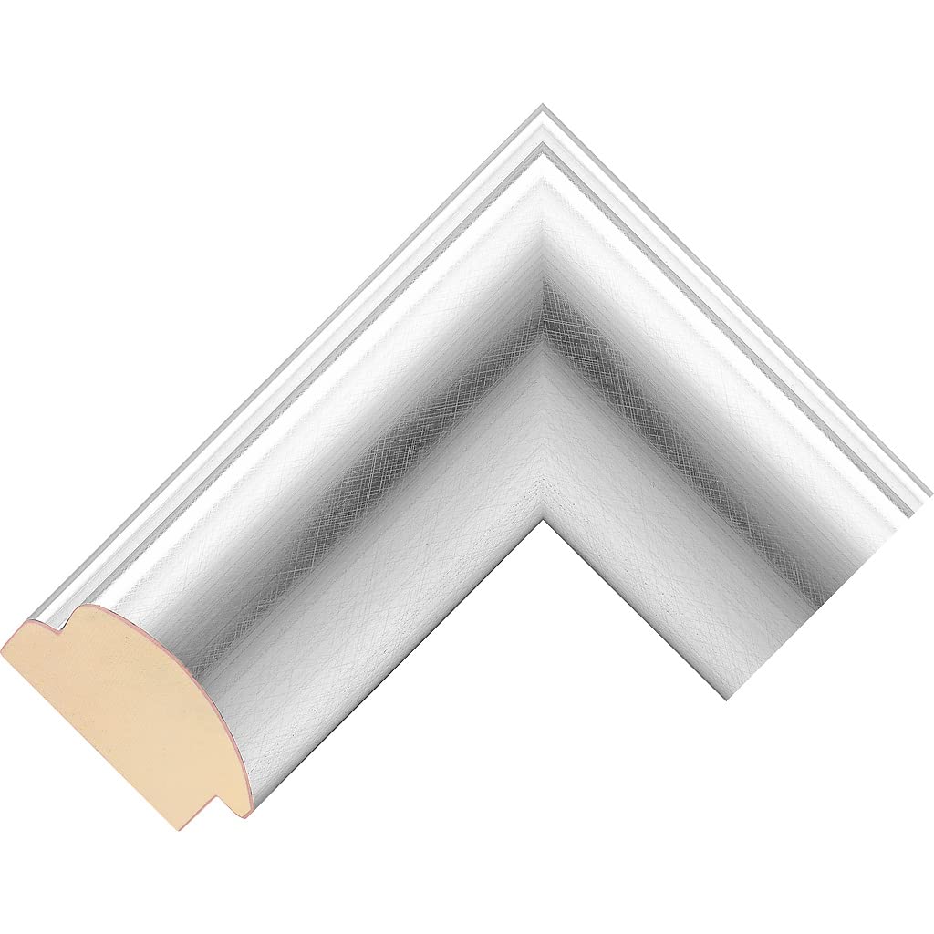 Real Wood, Hand Crafted Frames (Bezel) for the Samsung Frame TV 2021 to 2025 (Cushion Silver Foil, 32 inch)