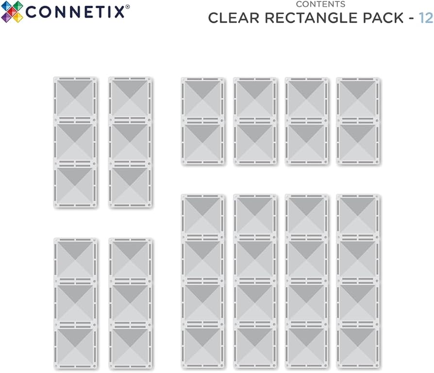 Amazon.com: CONNETIX Clear Rectangle Pack, 12 Pieces : Toys