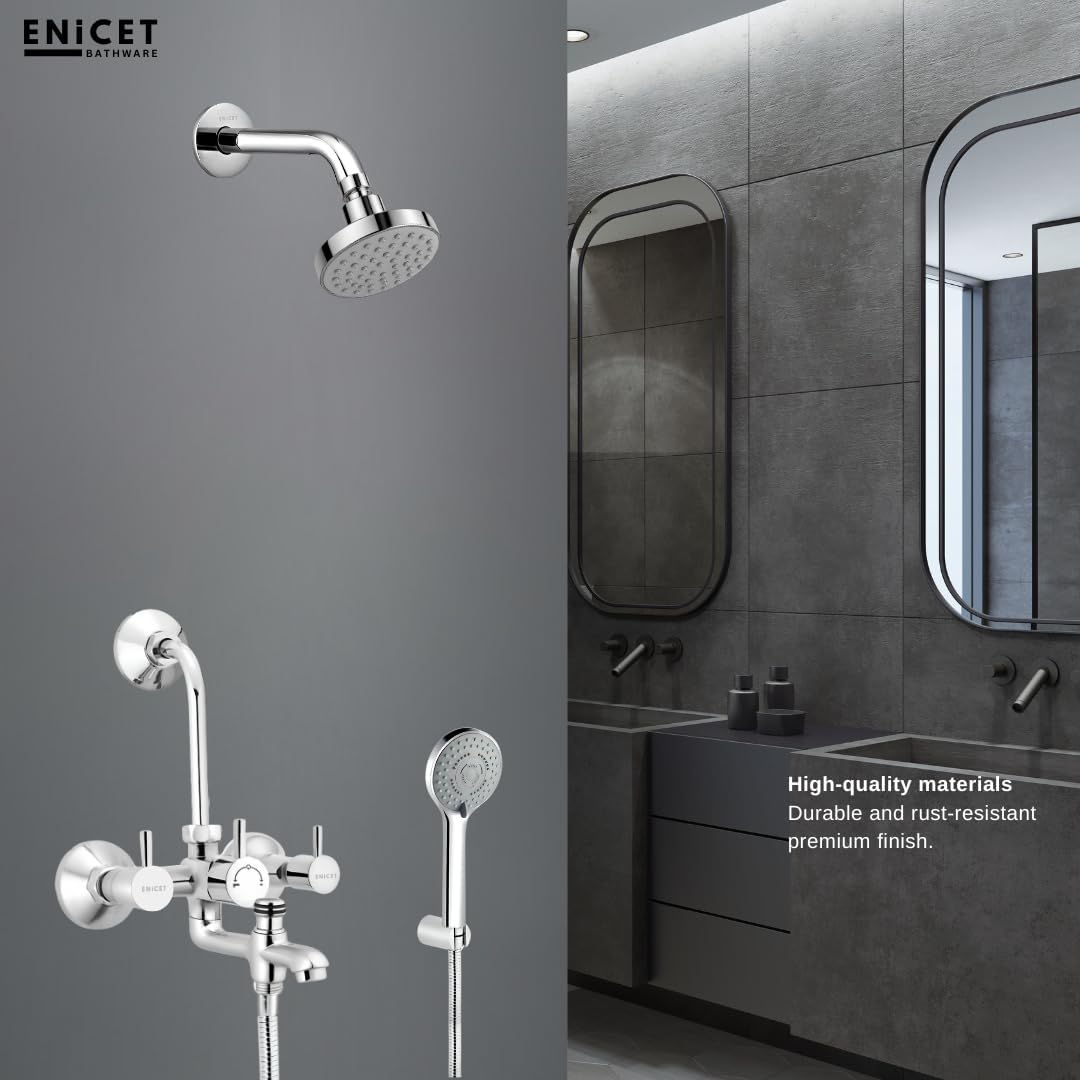 ENICET 3-in-1 Wall Mixer - Shower & Hand Shower -8