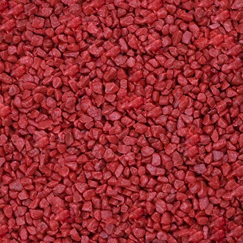 GRANULAT 2-3 mm (Kleine Dekosteine, grobkörniger Farbsand) 1 kg. Rot. KÖNIGSROT -05