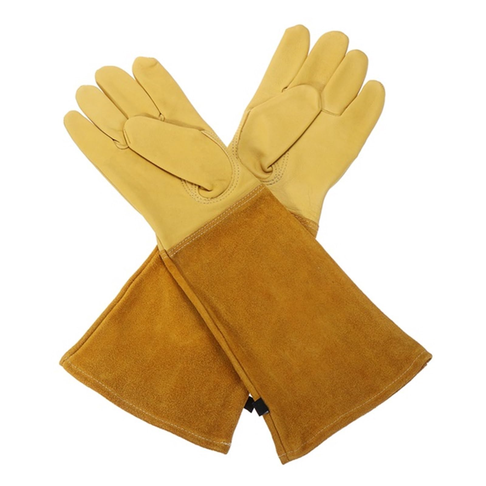 1 Paar Heavy Duty Gartenarbeit Rose Rebschnitt Gauntlet Handschuhe Thorn Proof Langarm Arbeit Schweißen Garten Dropshipping Atmungsaktiv Und Bequem(Yellow,L)